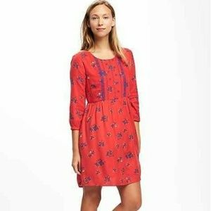 Old Navy NWT Embroidered Swing Mini Dress